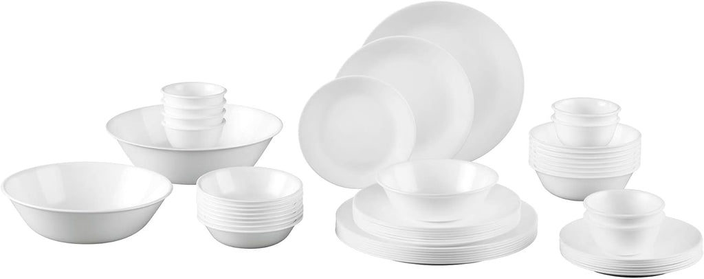 50-Piece Chip Resistant White Dinnerware Set N6569