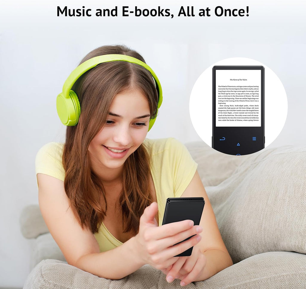 64GB Bluetooth 5.3 MP3 Player with HD Speaker and 2.4" Screen L615