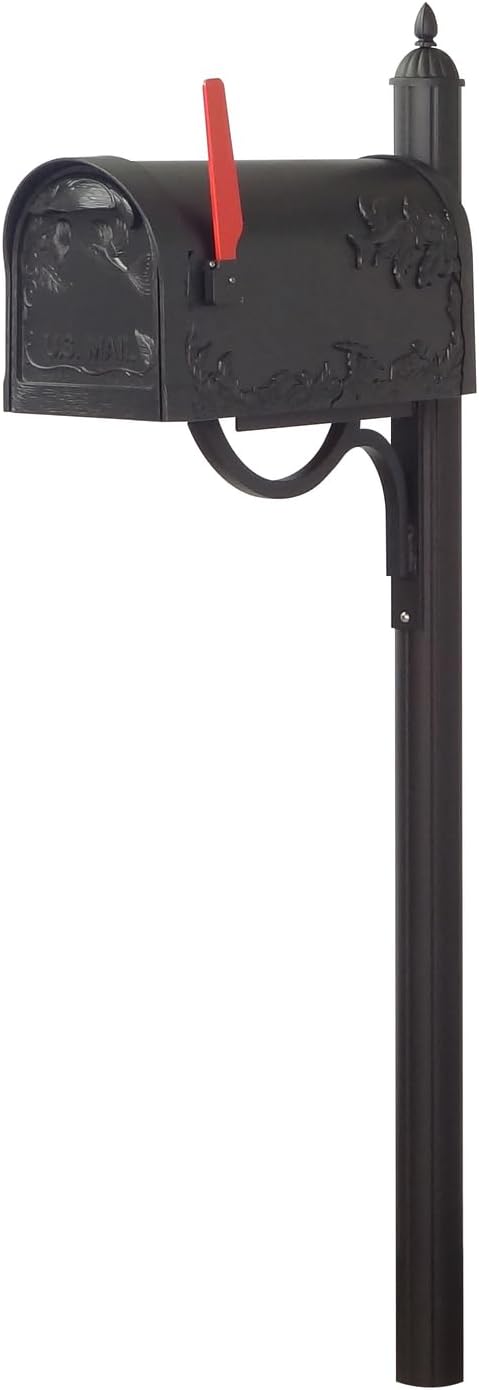 Hummingbird Curbside Mailbox with Locking Insert and Mailbox Post V4840