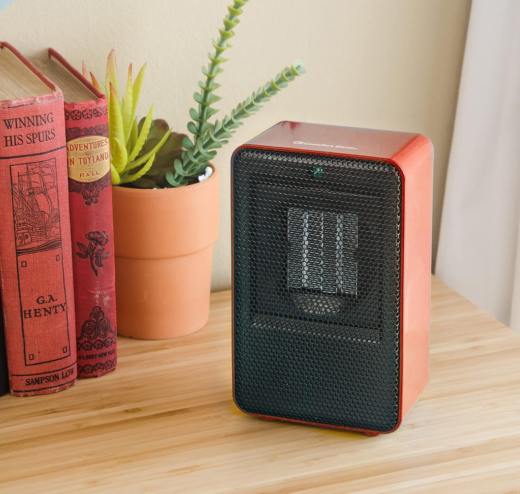 Red 200 Watt Portable Ceramic Desktop Heater K80461