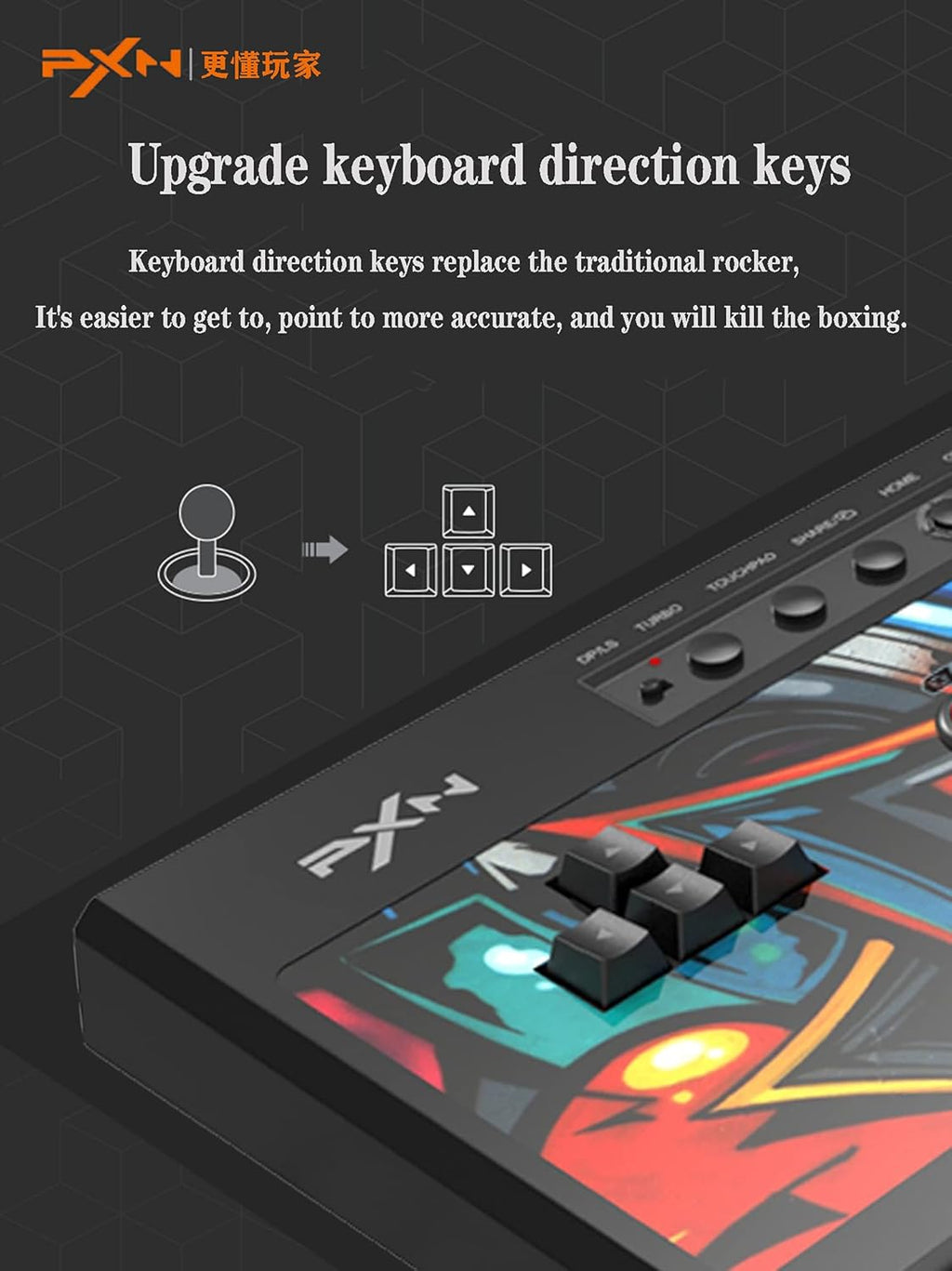 Arcade Fight Stick Mechanical Direction Button Controller J35915