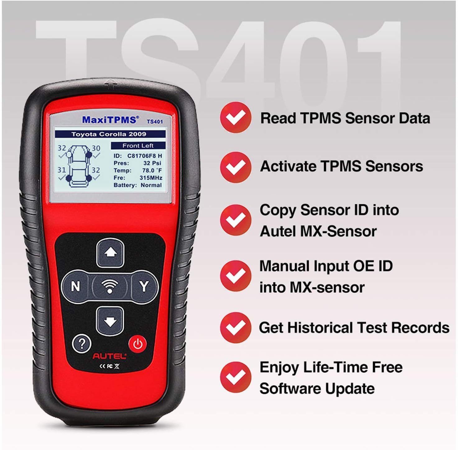TPMS Relearn Tool for Sensor Activation Program 433/315 X115