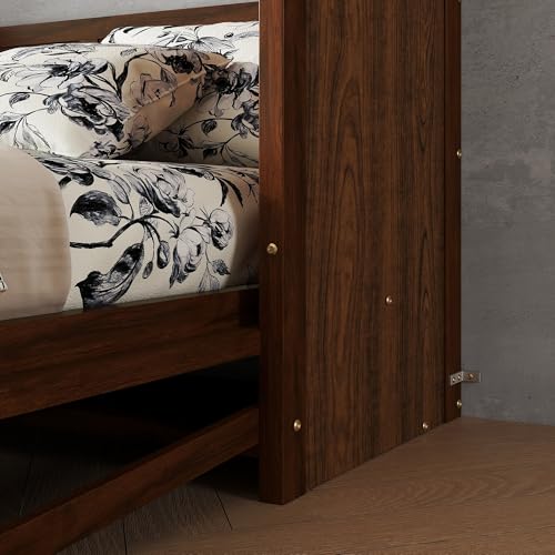 Walnut Wood Murphy Bed with Desk O4909