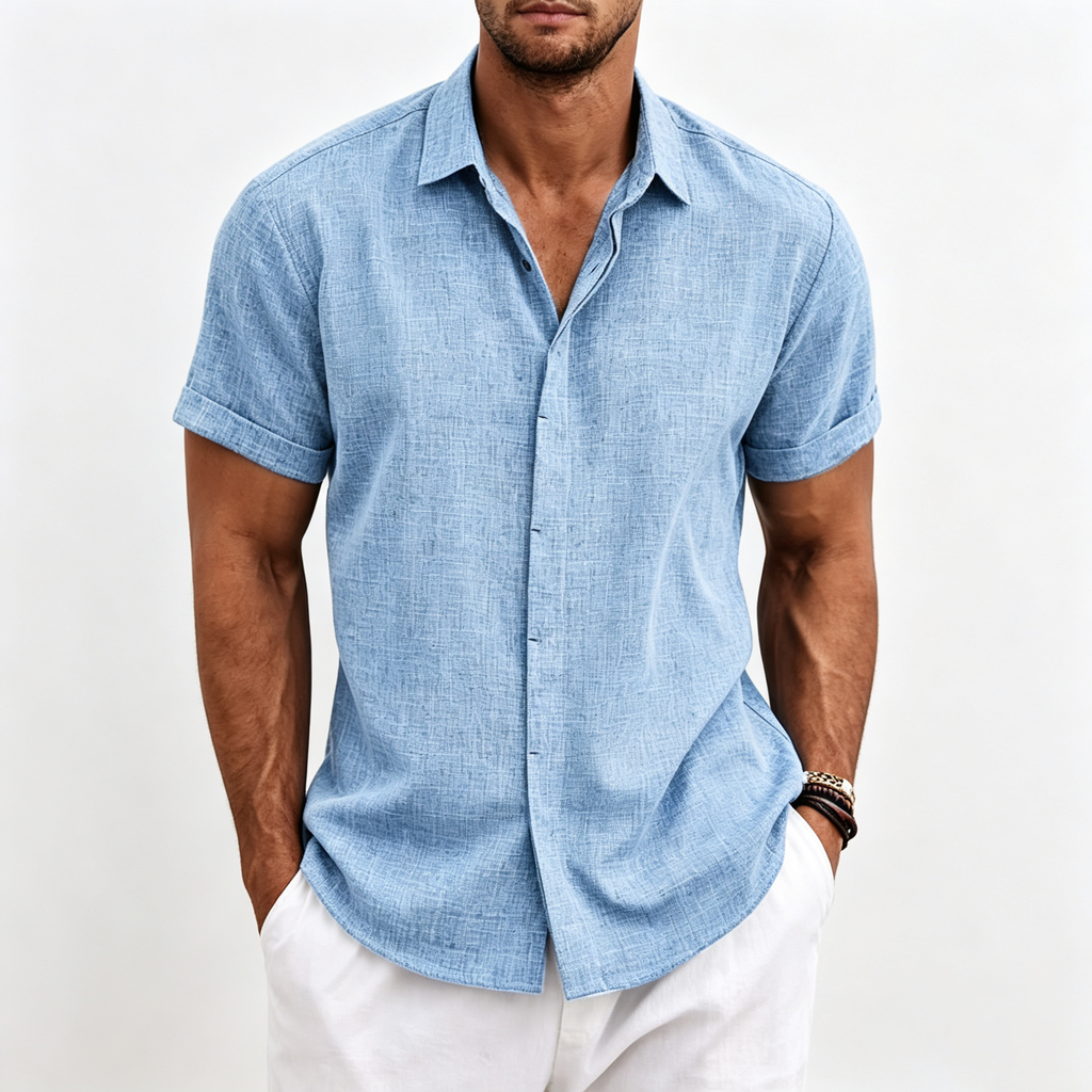 Vacation Loose Linen Short-Sleeve Shirt