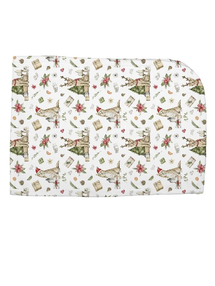 Sitting Christmas Dogs Blanket P35853