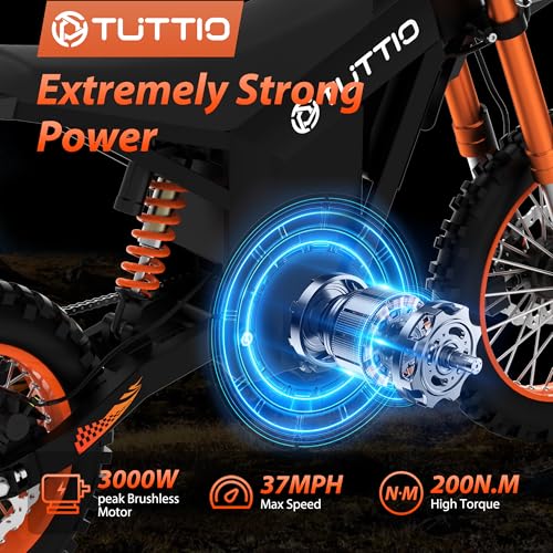 14"/12" Fat Tire 2000W Electric Dirt Bike with 48V 21AH Battery O77011