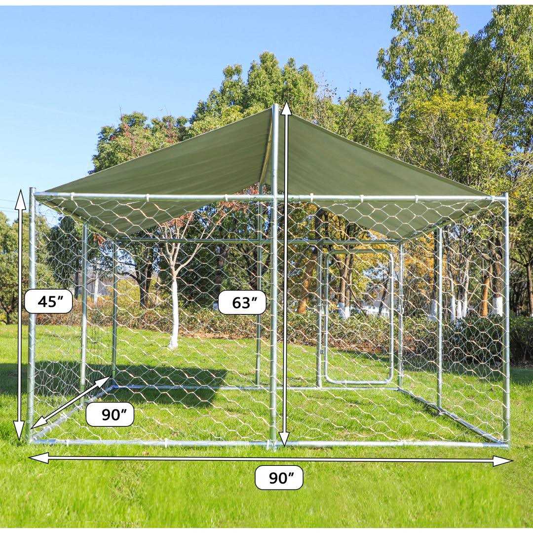 Large Outside Dog Kennel with Uv Protective Cover A517458