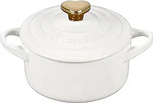 White 8 Ounce Stoneware Mini Round Cocotte A128634