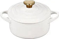 White 8 Ounce Stoneware Mini Round Cocotte A128634