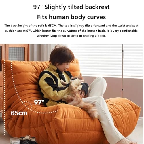Pink Floor Sofa with Removable Headrest S22956