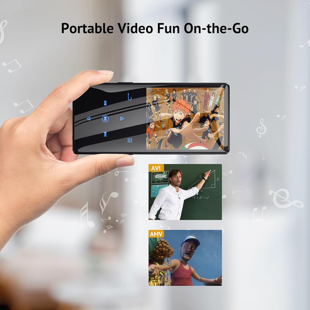 64GB Bluetooth 5.3 MP3 Player with HD Speaker and 2.4" Screen L615