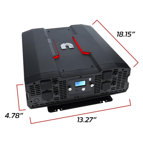 5000 Watts Modified Sine Wave Truck Inverter 12 Volts to 110 Volts Four AC Outlets Two USB Ports D311079