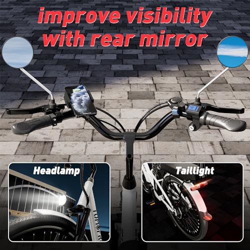 White 24" 500W 48V 20Ah 7-Speed Electric Cruiser Bike F81133