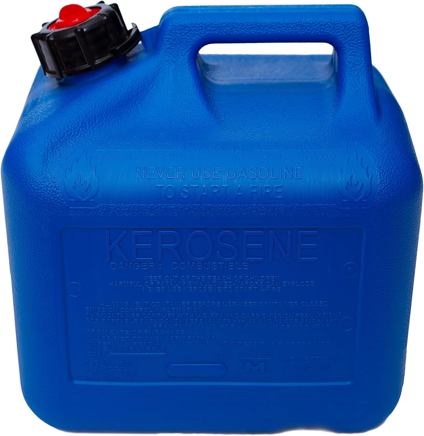 2-Gallon Blue Kerosene Gas Can Fuel Container (4 Pack) K2787