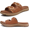 Orthotic Slides Slip on Flat Sandals With Adjustable Straps E1208