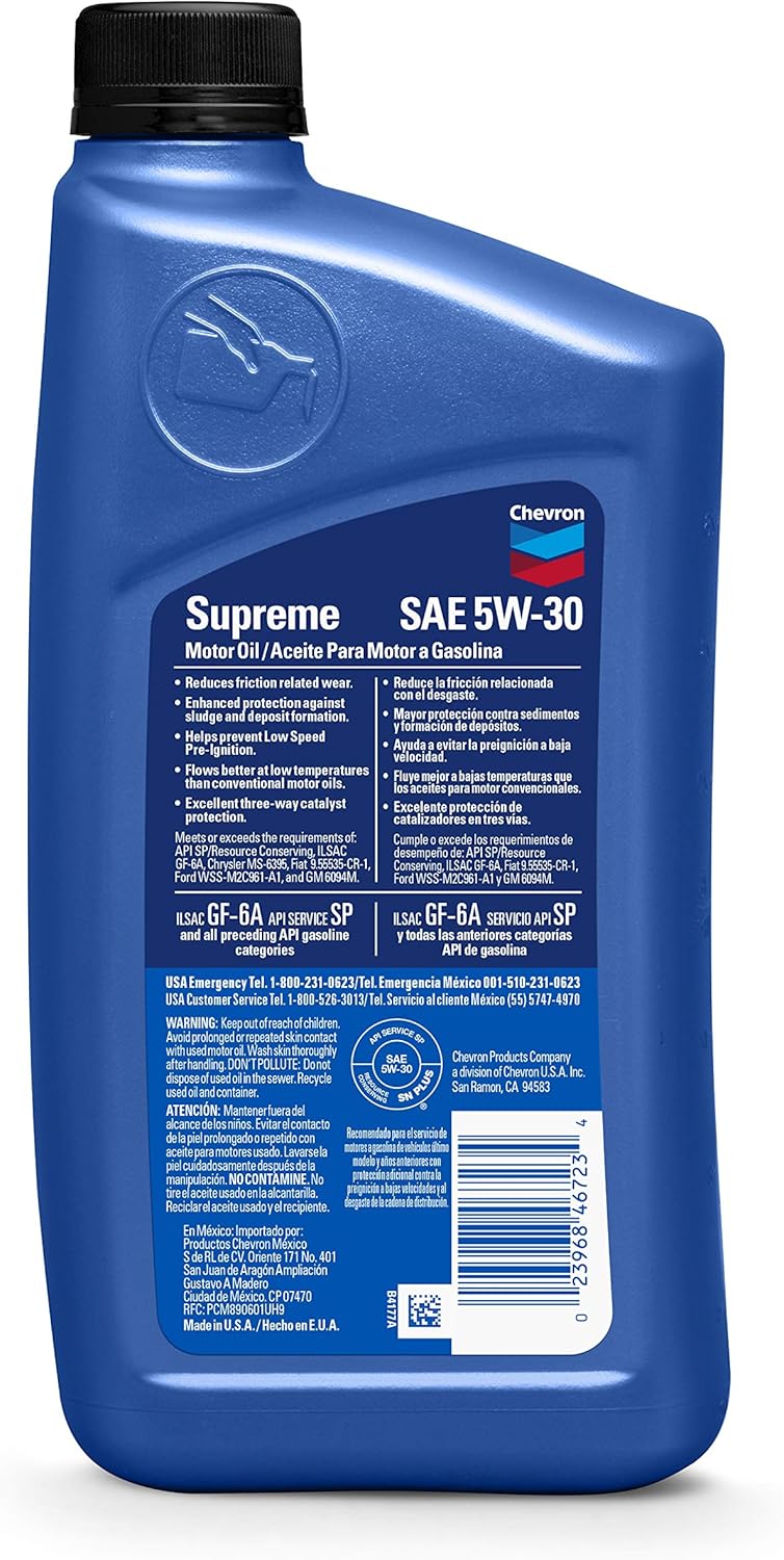SAE 5W-30 Motor Oil - 1 Quart Bottle J840971