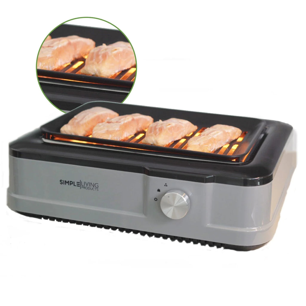 Infrared Electric Smokeless Grill Non Stick Ceramic 8x14" M237