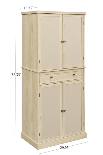Charcoal Grey Pantry Cabinet with Wine Rack F503