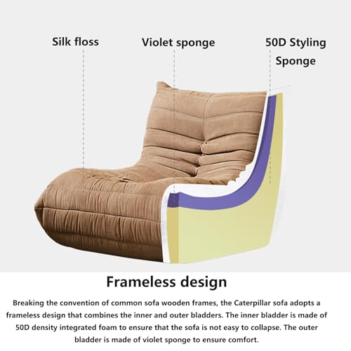 Pink Floor Sofa with Removable Headrest S22956