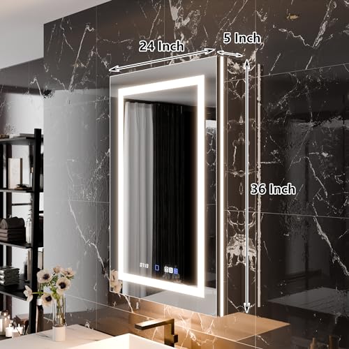 Lighted Medicine Cabinet with Mirror, 24" x 36" LED N396
