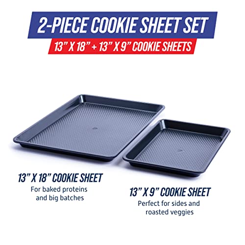 Blue Diamond 2 Piece Nonstick Cookie Sheet Baking Pan Set L494389