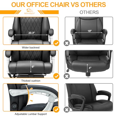 White Ergonomic Office Chair with Massage and Heat V304129