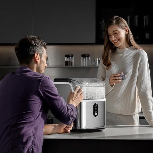Black Portable Ice Maker Machine with Self-Cleaning Function O598149