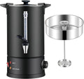 50-Cup 8 L Black Stainless Steel Coffee Urn Z261