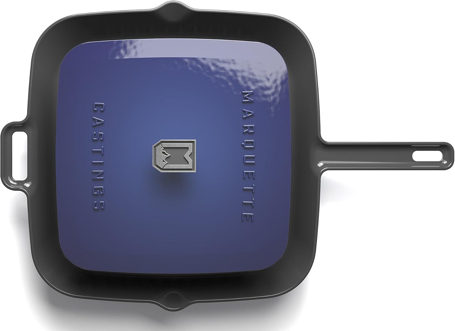 Enameled Grill Pan with Press (Iron Red) V6191