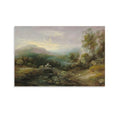 Mountain Landscape with Bridge Canvas Wall Art D53223