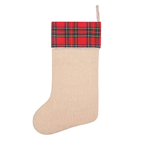20 Inches Burlap Christmas Pet Stockings W7801
