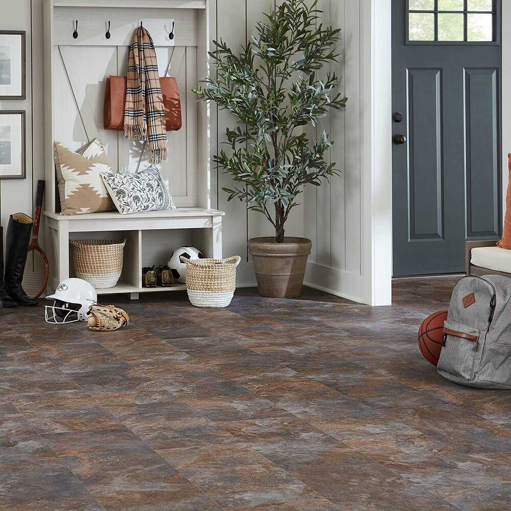 Waterproof Interlocking Luxury Vinyl Tile Flooring V8698