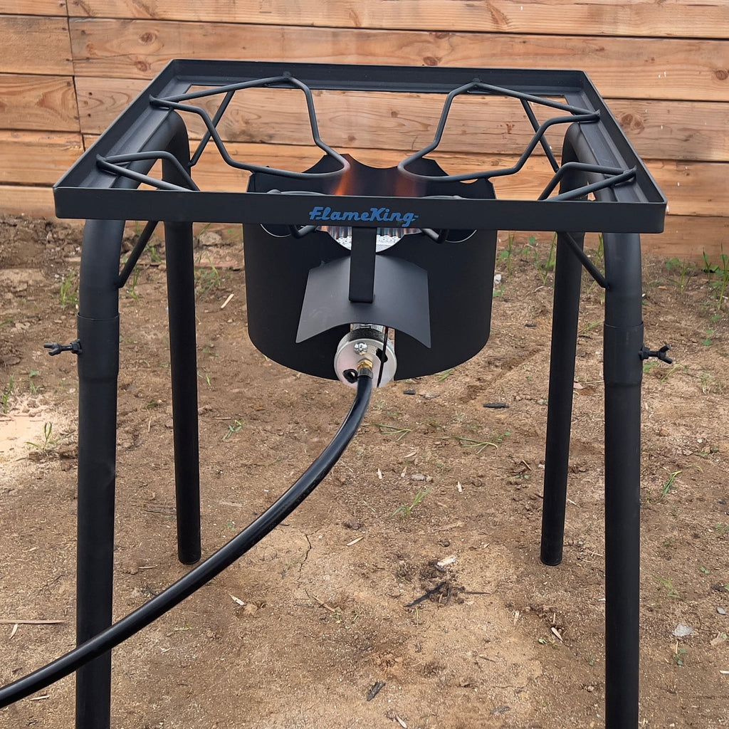 100,000 BTU LP Gas Outdoor Stove Burner with Regulator Hose O63063