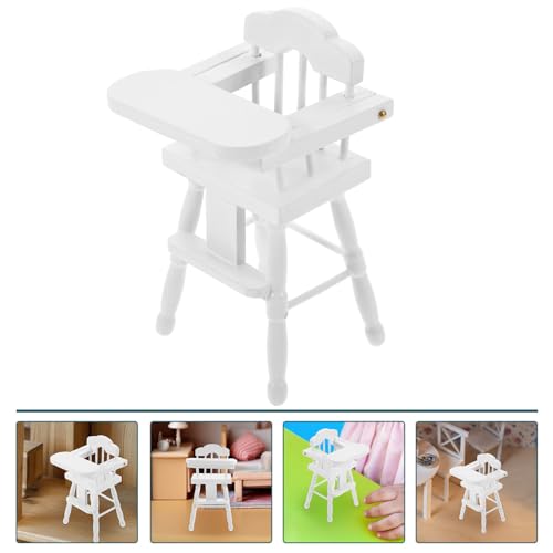 Wood Miniature Dollhouse High Chair I6376