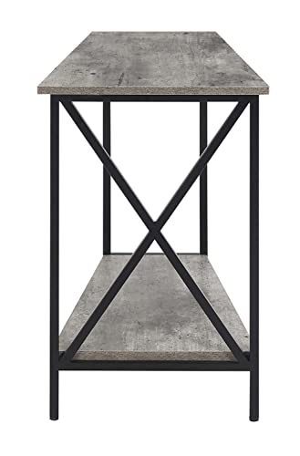 Faux Birch Black Wedge End Table S14743