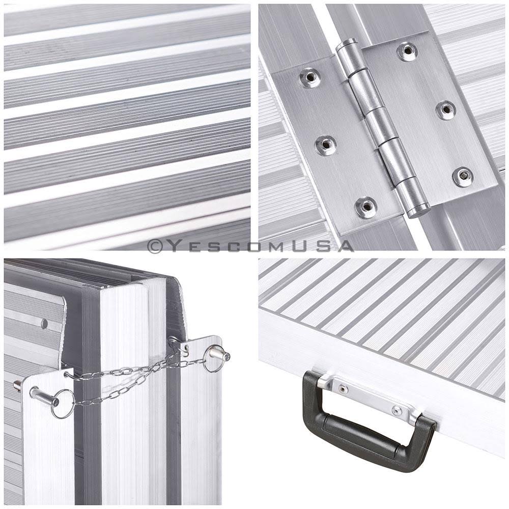 8 ft Aluminum Portable Folding Wheelchair Ramp V563223