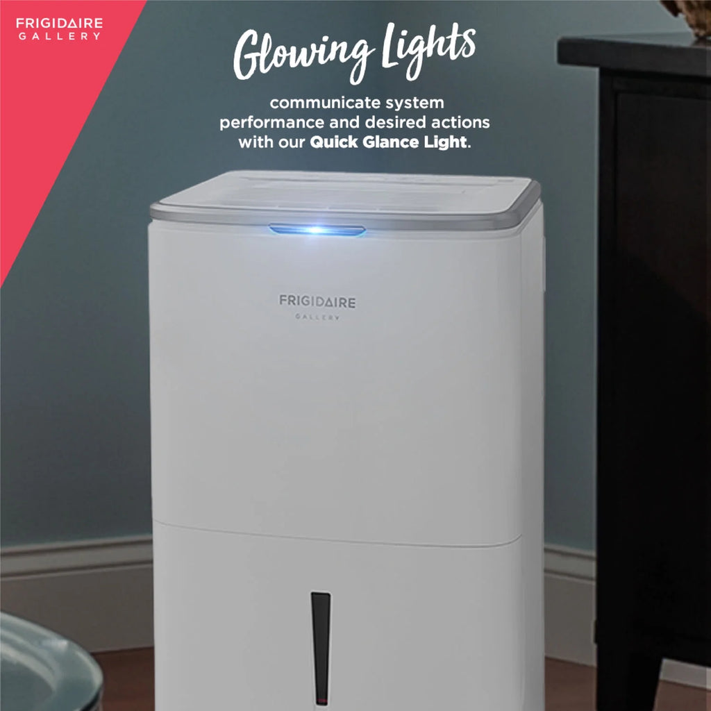 50-Pint Smart Portable Dehumidifier in White E3184