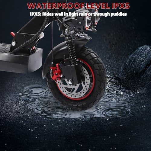 800/1200W Motor 48V 15/18/21AH Battery 11" All-Terrain Tires Heavy Duty Electric Scooter with Seat J53995