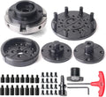 4 Inch Wood Lathe Chuck 5 Interchangeable 4-Jaw Nickel Plated Chuck with 1"x8Tpi Thread & 3/4"x16Tpi Adapter Q88309