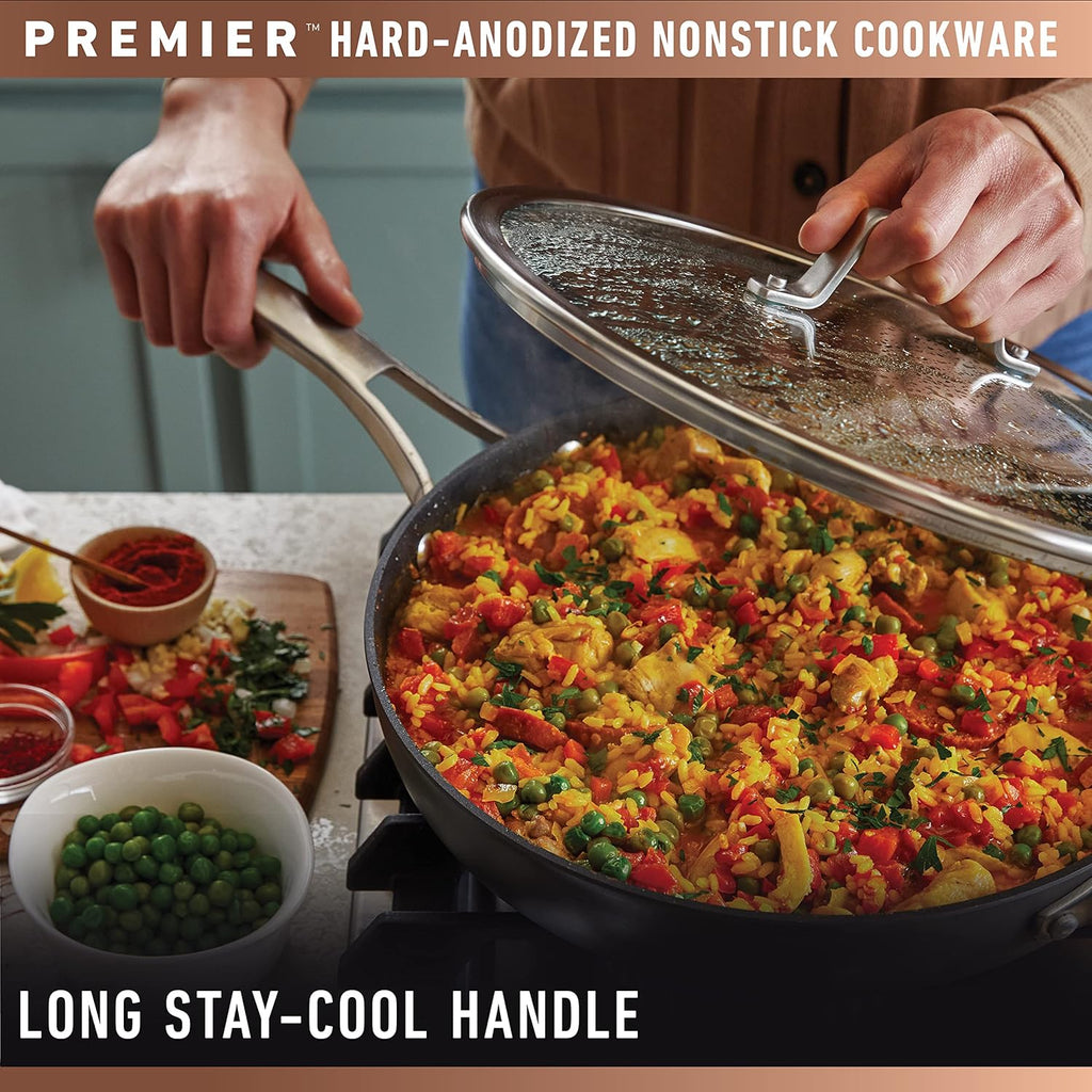 Hard-Anodized Nonstick Frying Pan Set H9226