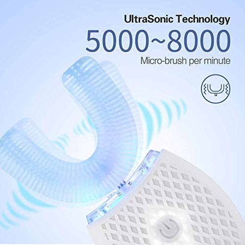 Ultrasonic U-Shaped 360° Electric Toothbrush (White) I6594