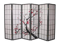 Black 4-Panel Freestanding Room Divider E543977