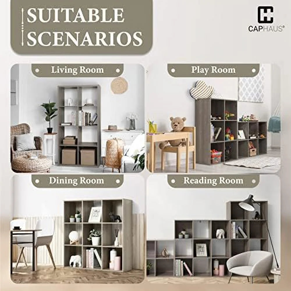 White 8-Cube Open Bookcase U166185