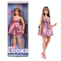 Barbie Looks Doll with Brown Hair & Shimmery Pink Strapless Dress C51646
