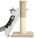 33" Natural Sisal Cat Scratching Post, Dark Grey U165