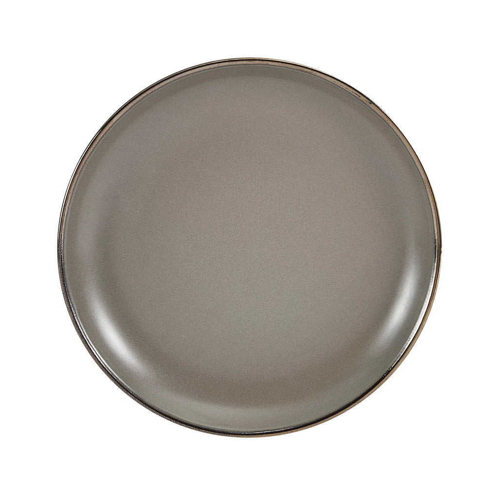 12-piece Stoneware Dinnerware set in Gray B48598
