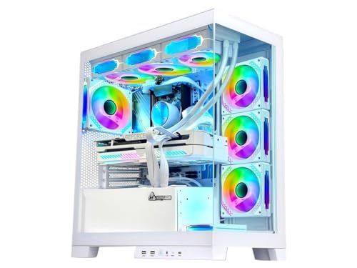 Black Gaming PC Desktop with AMD Ryzen 7 5700G, RTX 4070 12GB, 32GB DDR4 RAM, 1TB SSD J3326