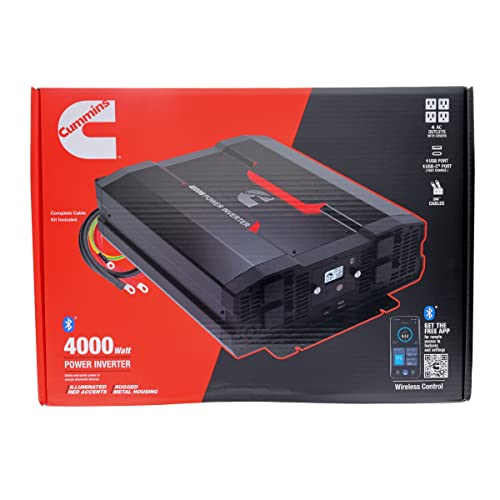 5000 Watts Modified Sine Wave Truck Inverter 12 Volts to 110 Volts Four AC Outlets Two USB Ports D311079