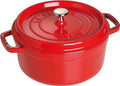 4 Qt. Round Cocotte Cherry Red I245