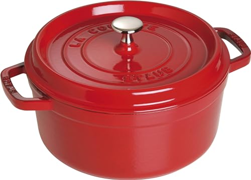 4 Qt. Round Cocotte Cherry Red I245